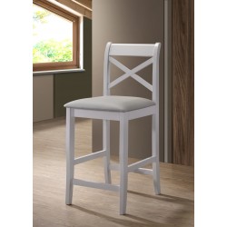 Clermont wooden bar stool in Grey